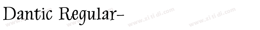 Dantic Regular字体转换